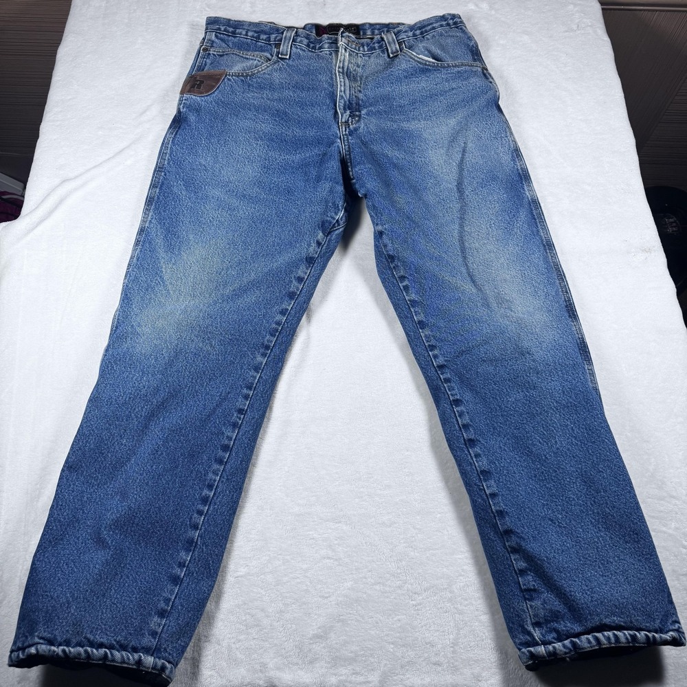 Wrangler RIGGS Workwear Jeans Mens 36x31 Blue Durashield‎ Insulated Lined Denim
